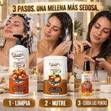 Be'Shyne – Pack para Cabello Seco con Argán: Champú 1000 ml + Mascarilla 1000 ml + Sérum 100 ml