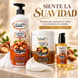 Be'Shyne – Pack para Cabello Seco con Argán: Champú 1000 ml + Mascarilla 1000 ml + Sérum 100 ml