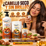 Be'Shyne – Pack para Cabello Seco con Argán: Champú 1000 ml + Mascarilla 1000 ml + Sérum 100 ml