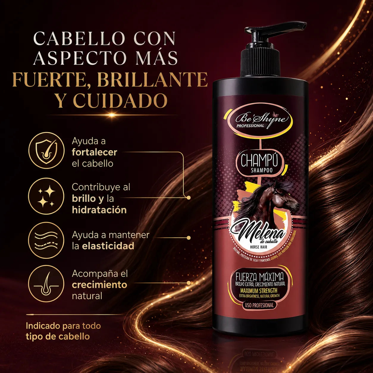Be´Shyne® – Biotin Strengthening Shampoo for All Hair Types 1000ml