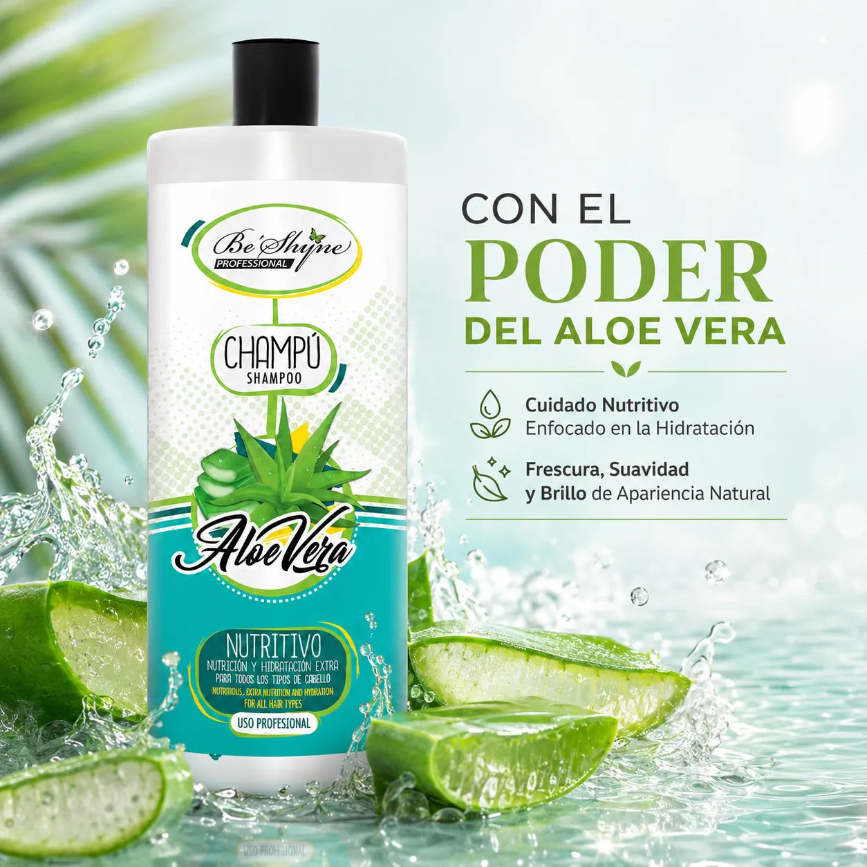 Be'Shyne - Aloe Vera Nourishing Shampoo for All Hair Types 1000ml