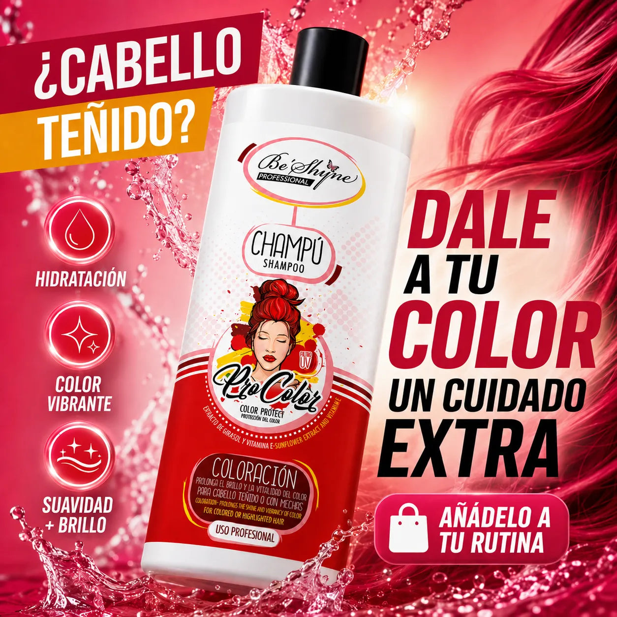 Be´Shyne® – Color Protector Shampoo for Color-Treated Hair 1000 ml