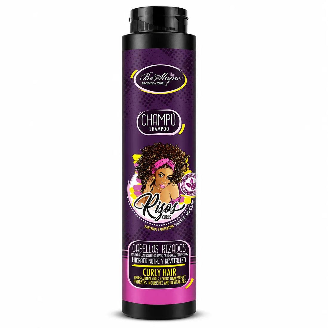Be’Shyne – Champú para Rizos con Queratina y Pro Vitamina B5 para Cabello Rizado