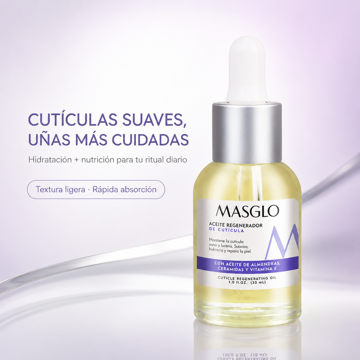 Masglo – Aceite Regenerador de Cutícula para Hidratación y Nutrición 30 ml