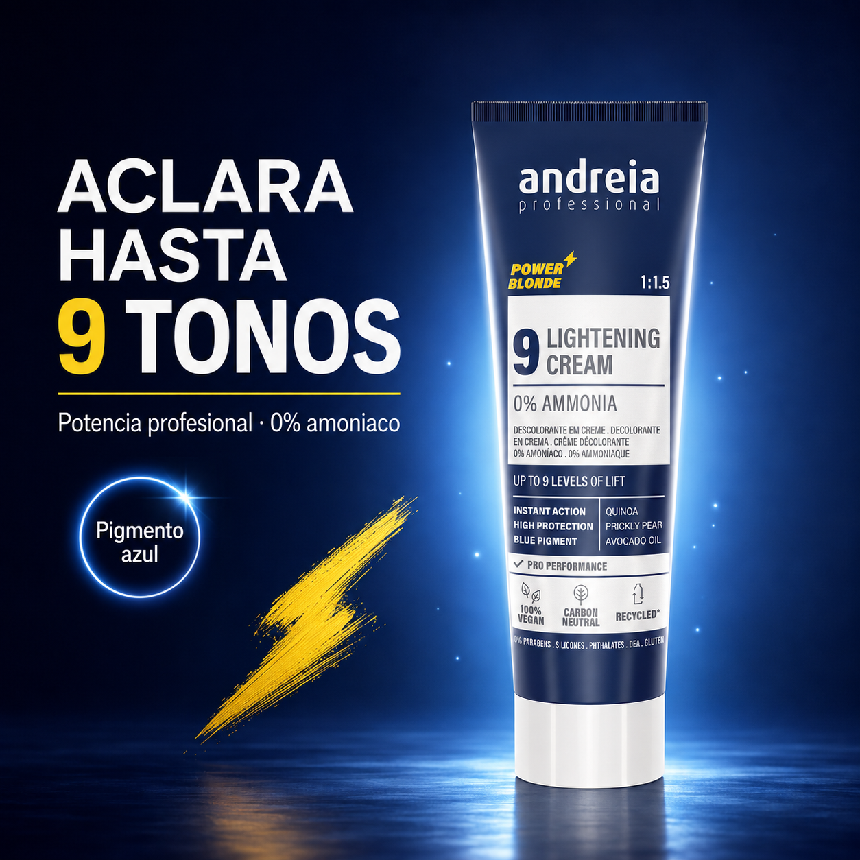 Andreia Professional – Crema decolorante sin amoniaco hasta 9 tonos 250 g