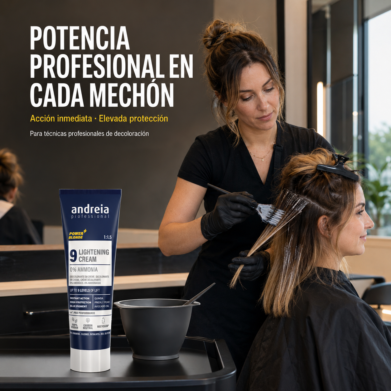 Andreia Professional – Crema decolorante sin amoniaco hasta 9 tonos 250 g