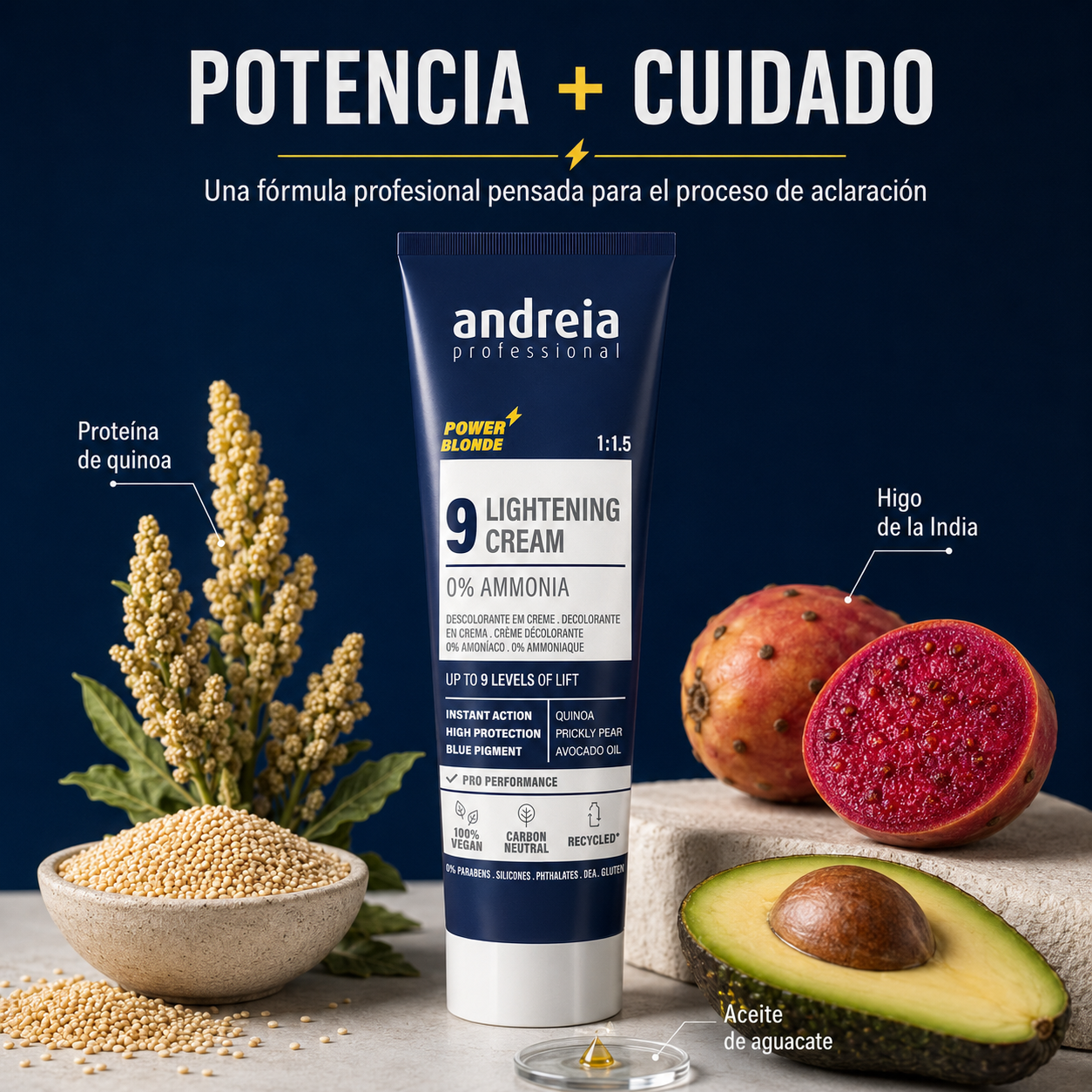 Andreia Professional – Crema decolorante sin amoniaco hasta 9 tonos 250 g