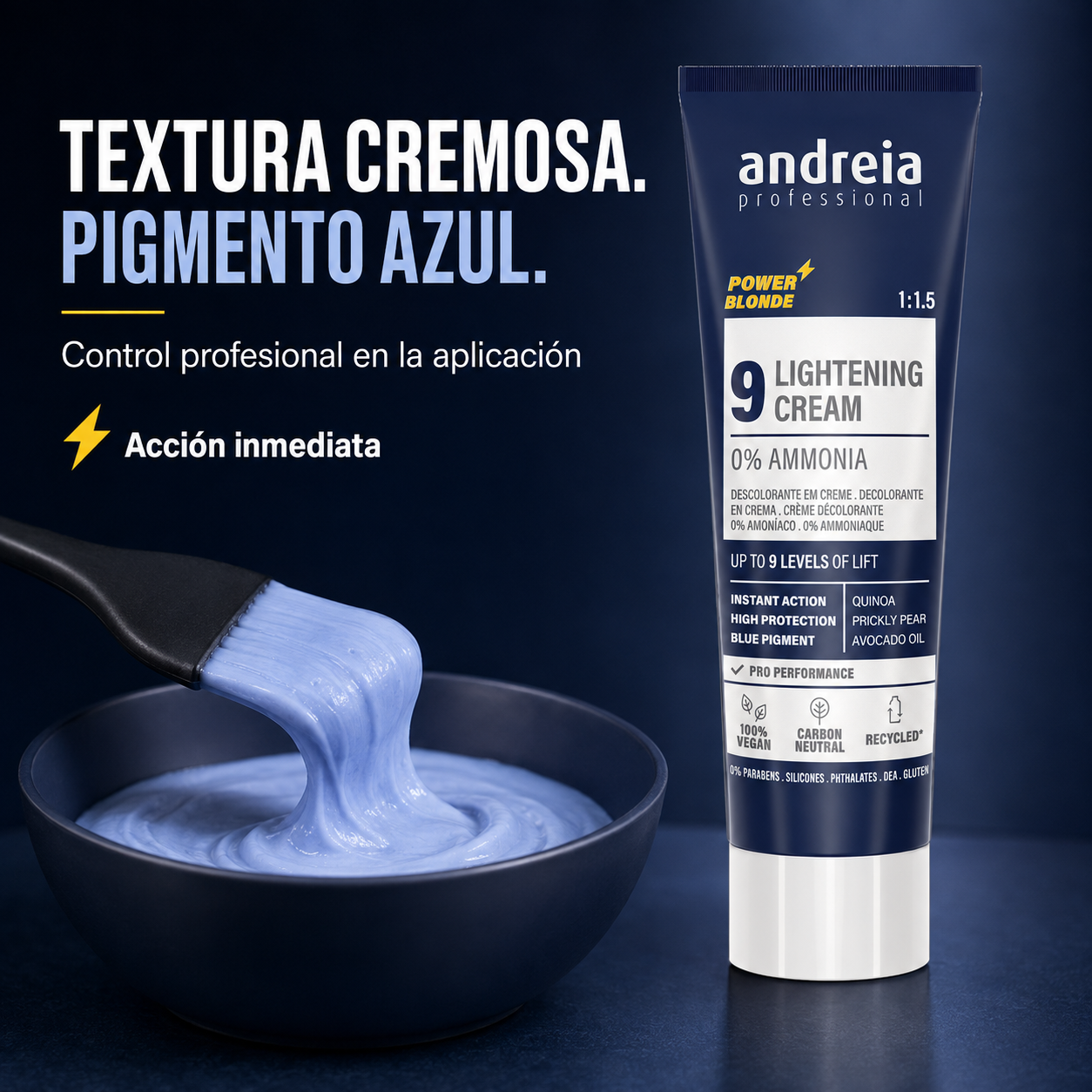 Andreia Professional – Crema decolorante sin amoniaco hasta 9 tonos 250 g