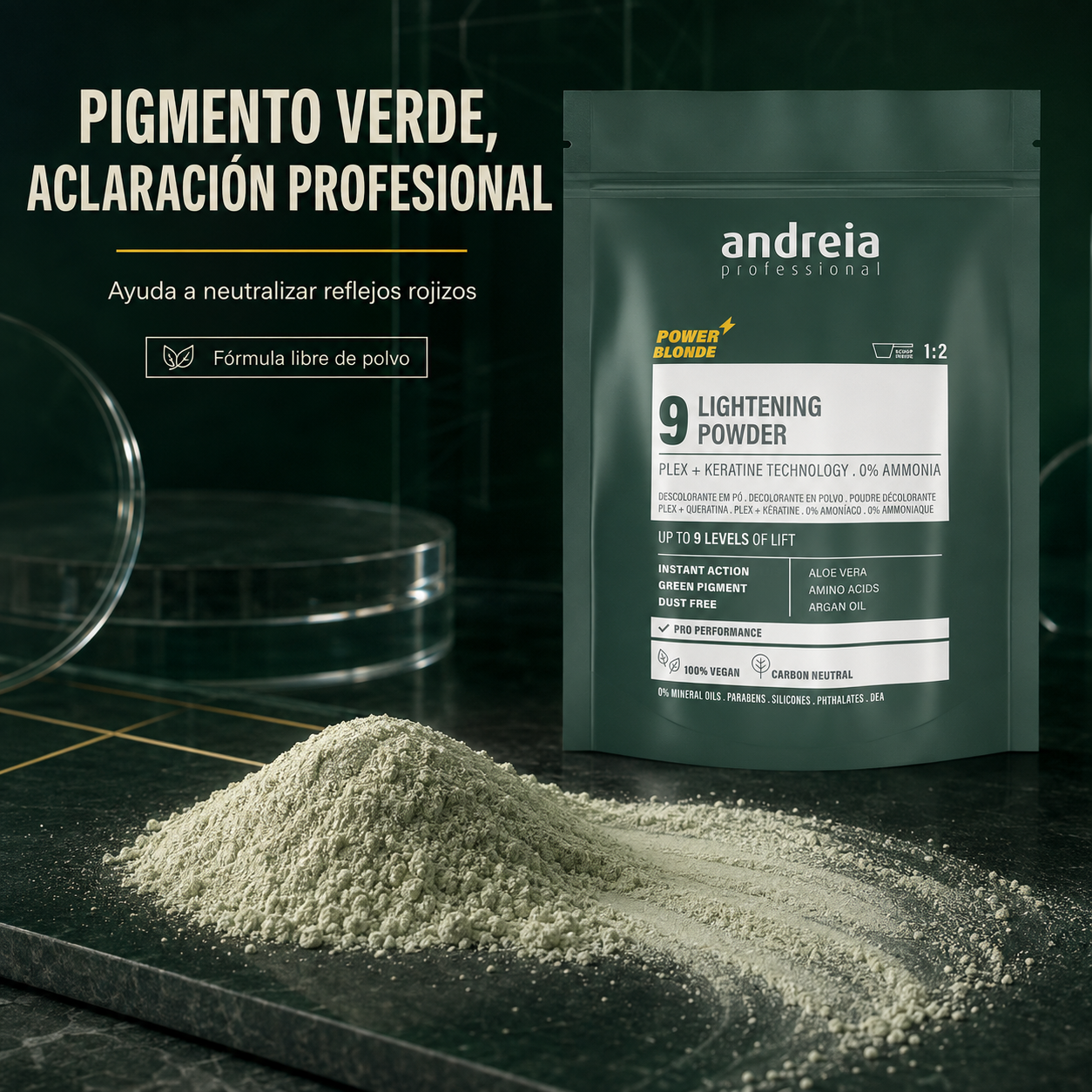 Andreia Professional – Polvo Decolorante para Cabello hasta 9 Tonos 500 g