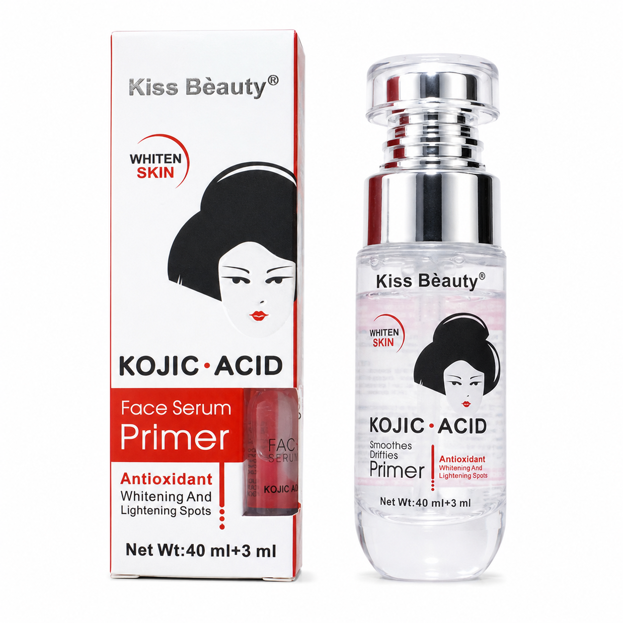 Kiss Beauty – Prebase de Maquillaje Alisadora Sin Aceite 43 ml