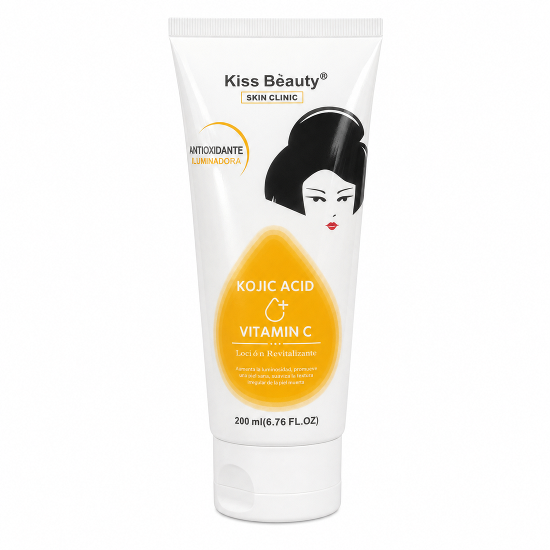 Kiss Beauty – Loción Corporal con Vitamina C / Glutatión / Ácido Hialurónico / Colágeno / AHA 200ml