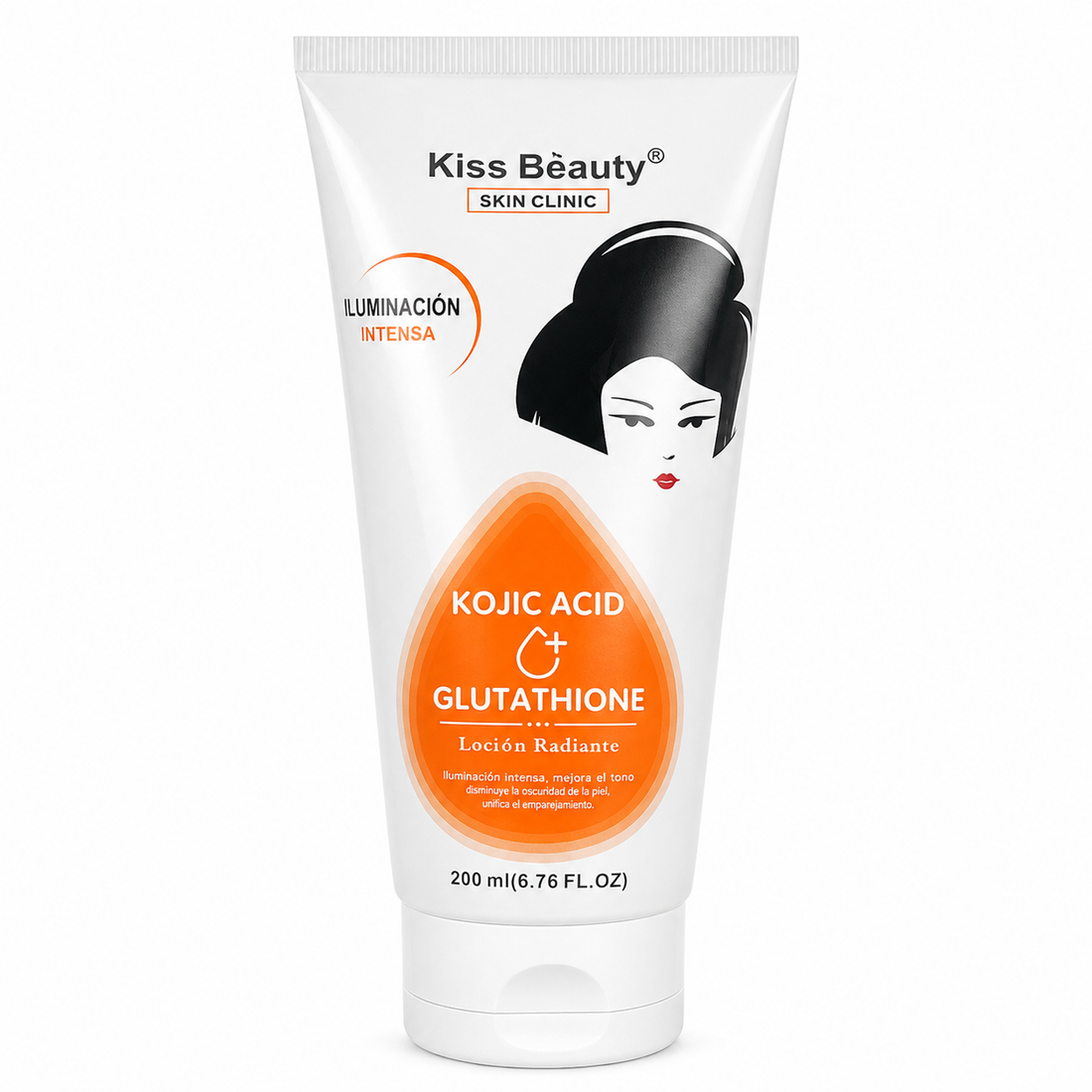 Kiss Beauty – Loción Corporal con Vitamina C / Glutatión / Ácido Hialurónico / Colágeno / AHA 200ml