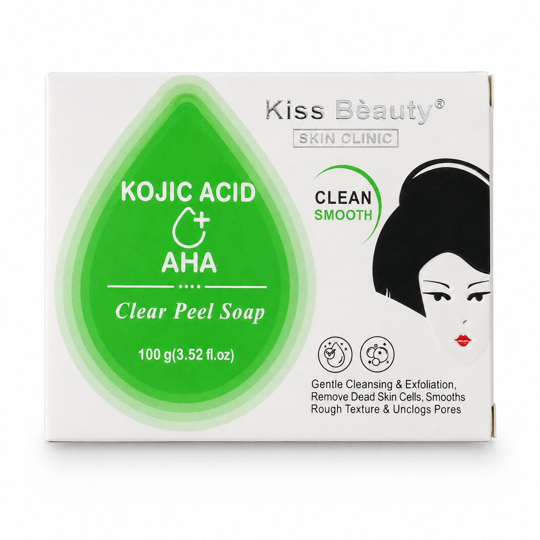 Kiss Beauty – Jabones Faciales con Ácido Kójico 5 Variantes 100
