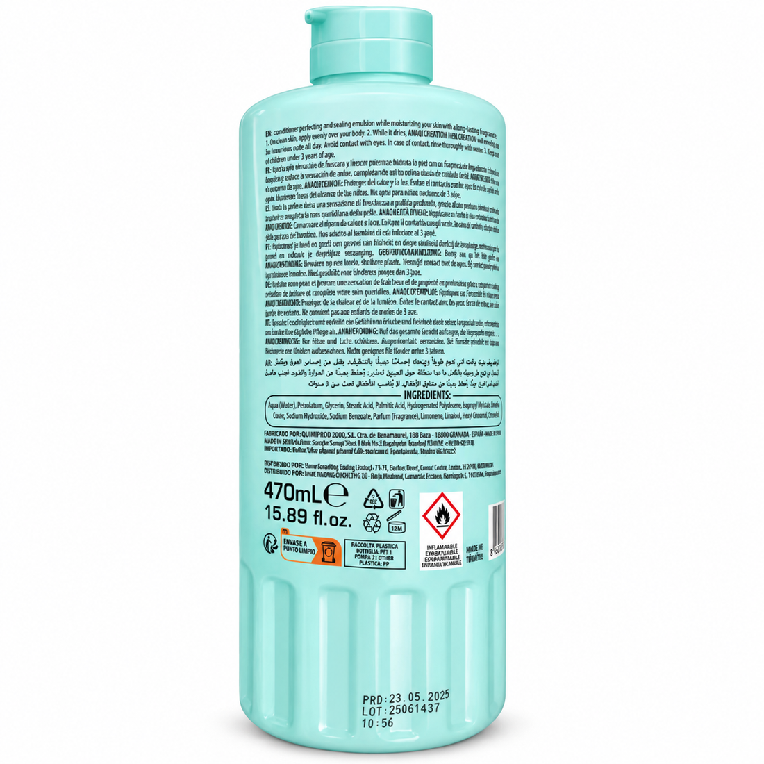 ANAQA – Crema After Shave para Hombre Hidratante Nº 02 470 ml