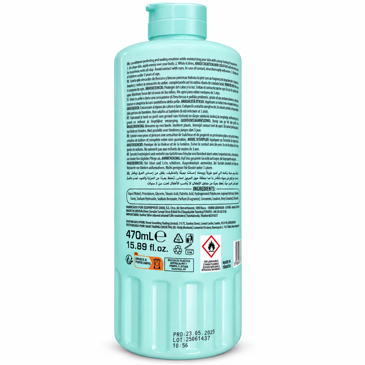 ANAQA – Crema After Shave para Hombre Hidratante Nº 02 470 ml