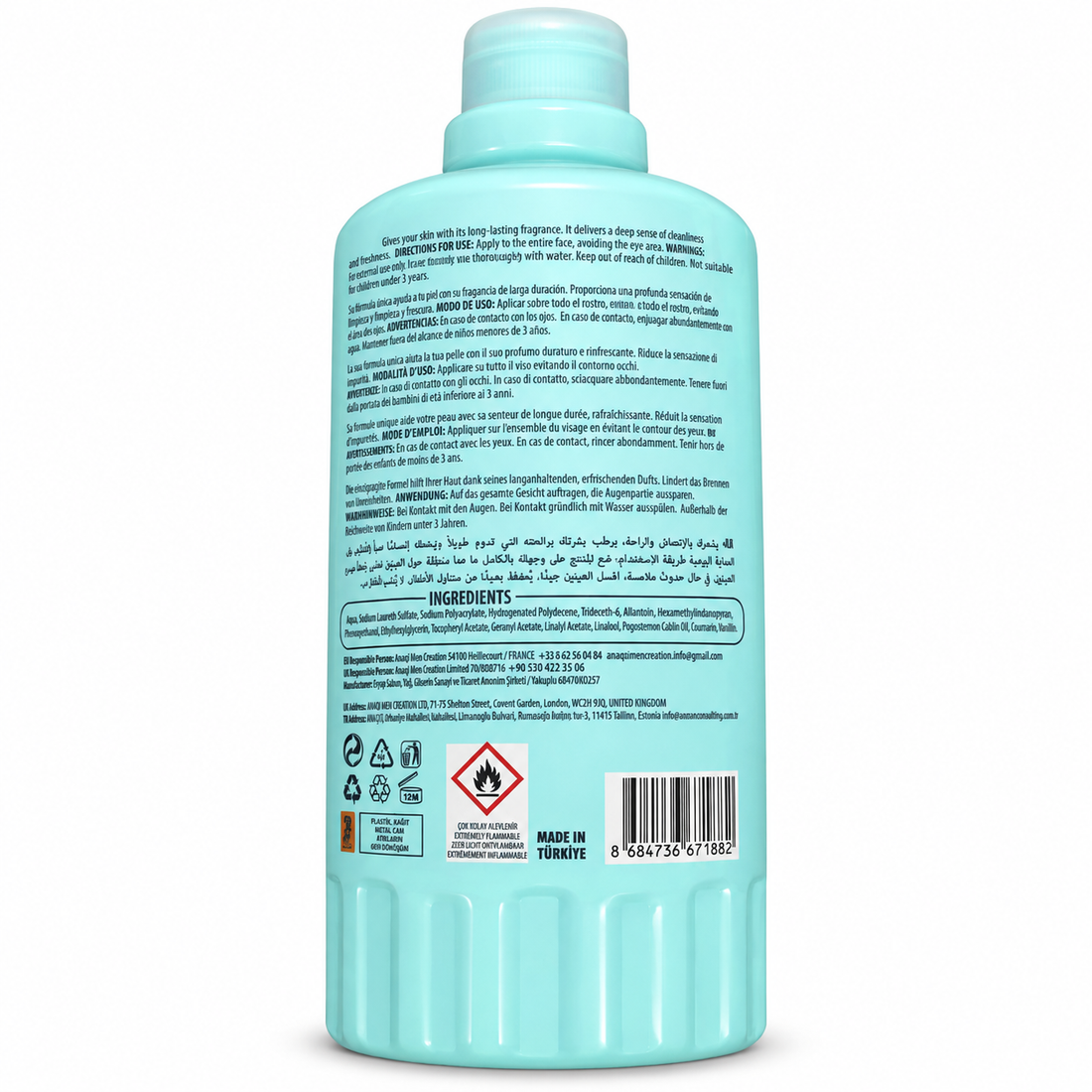 ANAQA – Crema After Shave para Hombre Hidratante Nº 02 470 ml