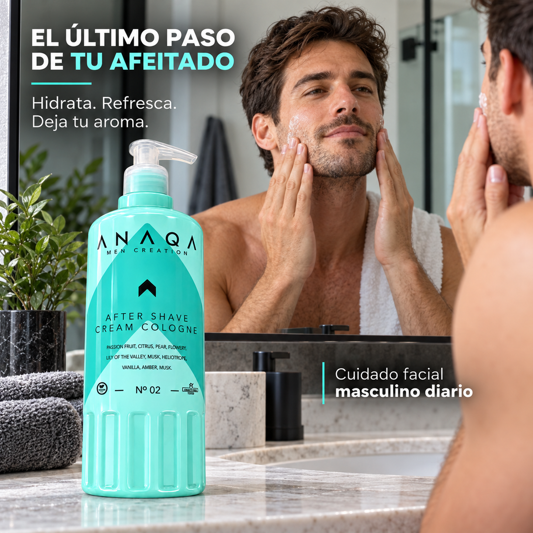ANAQA – Crema After Shave para Hombre Hidratante Nº 02 470 ml