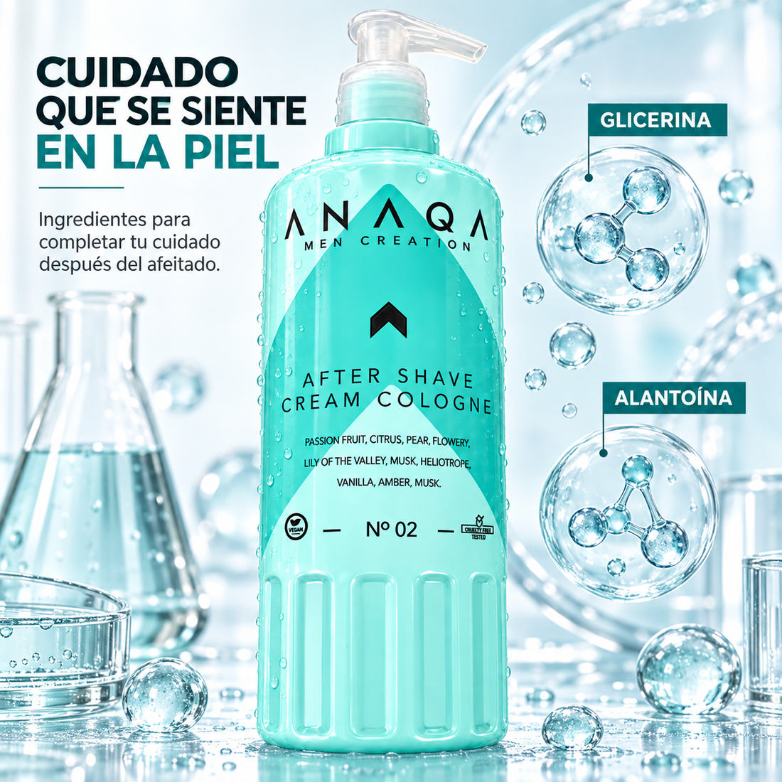 ANAQA – Crema After Shave para Hombre Hidratante Nº 02 470 ml