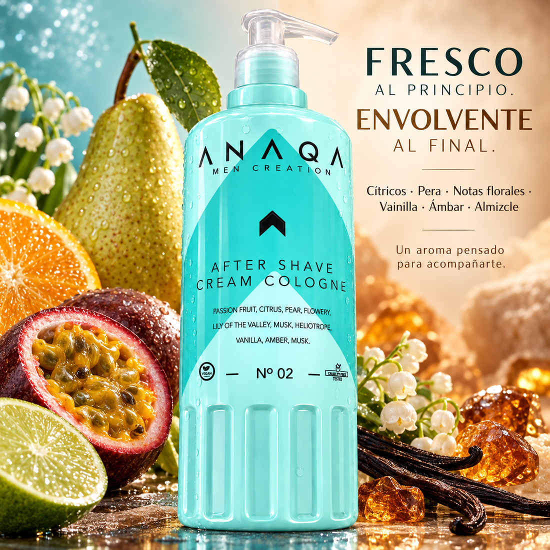 ANAQA – Crema After Shave para Hombre Hidratante Nº 02 470 ml