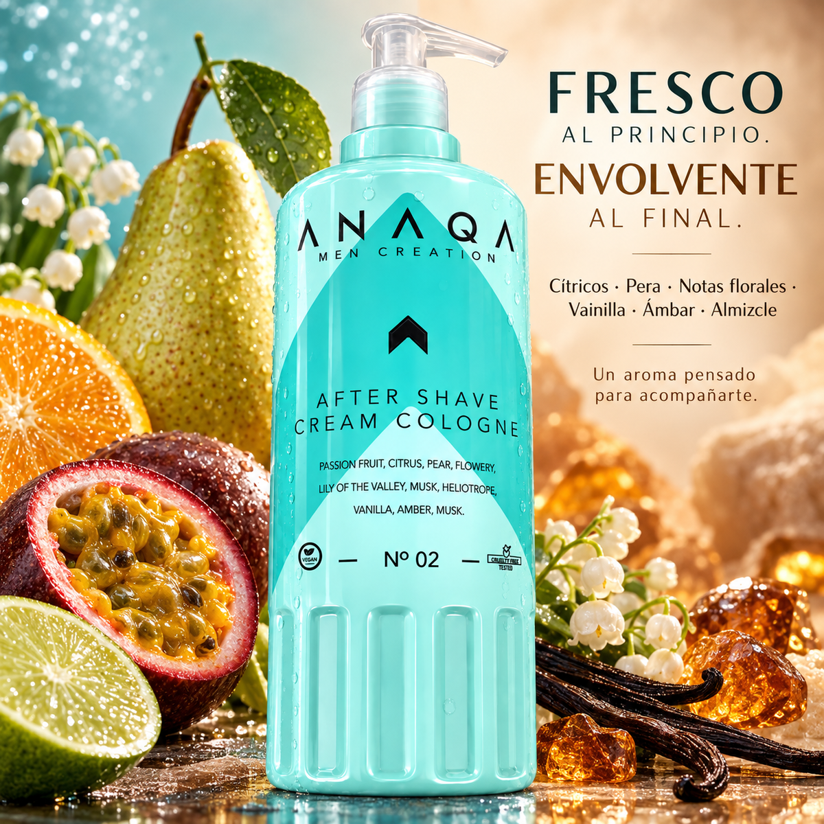 ANAQA – Crema After Shave para Hombre Hidratante Nº 02 470 ml