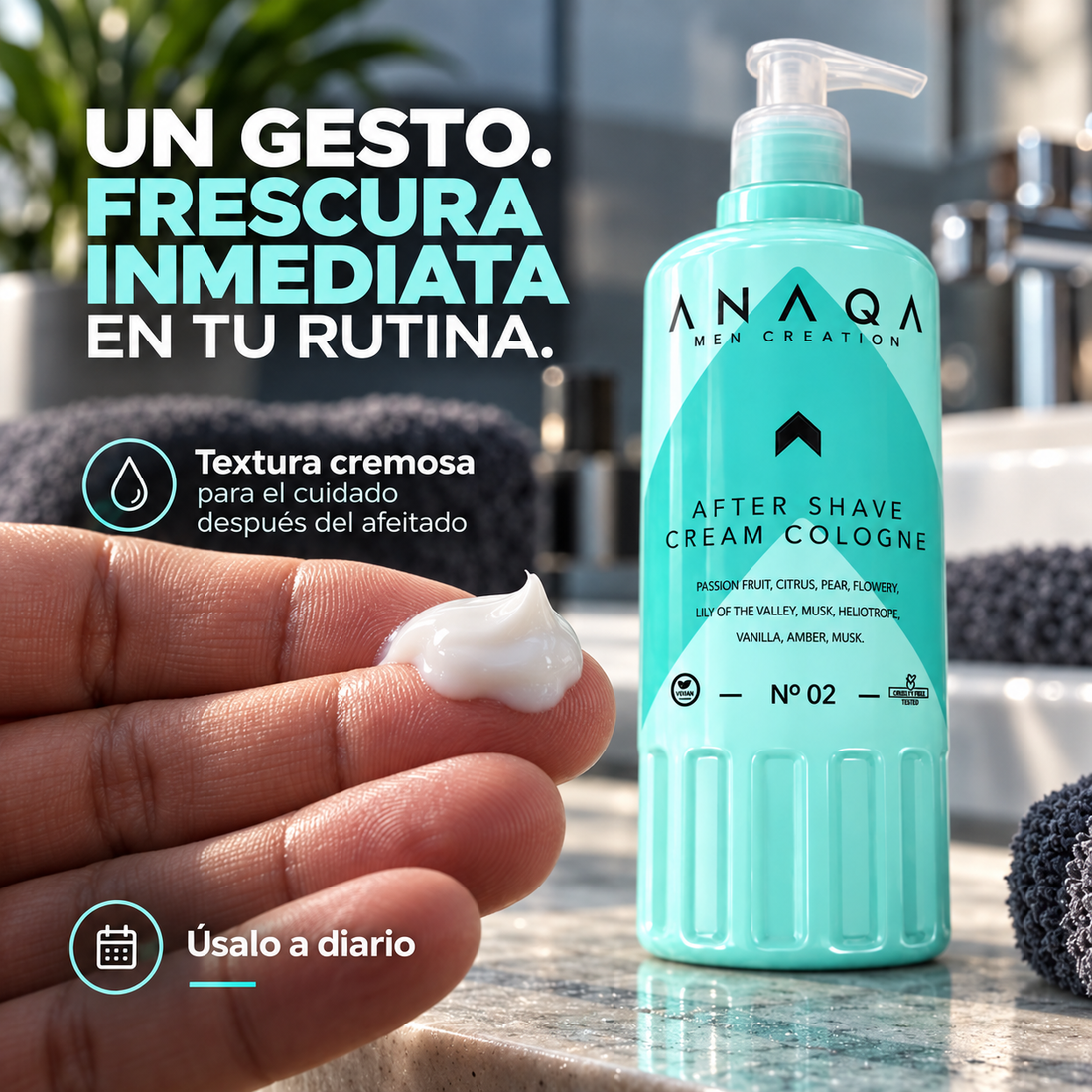 ANAQA – Crema After Shave para Hombre Hidratante Nº 02 470 ml
