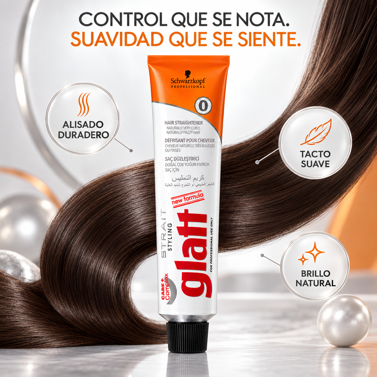 Schwarzkopf Professional – Creme Alisador Profissional Glatt para Alisamento Permanente 82 ml + 2x40 ml
