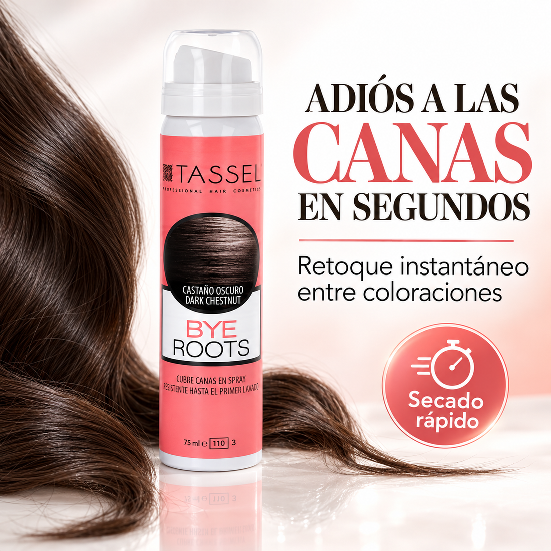 Tassel – Spray Cubre Canas para Retoque de Raíces 75 ml
