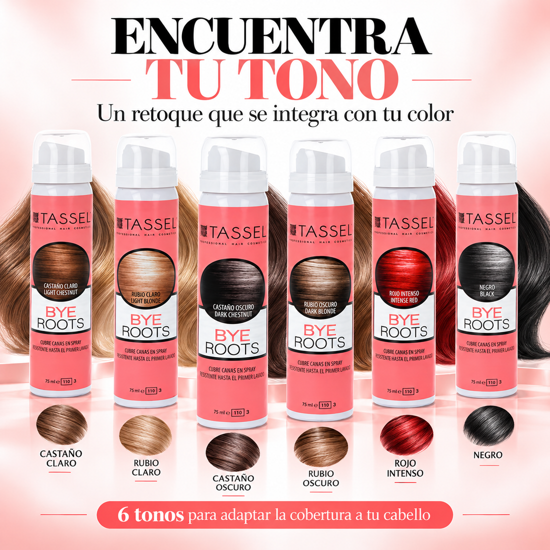 Tassel – Spray Cubre Canas para Retoque de Raíces 75 ml