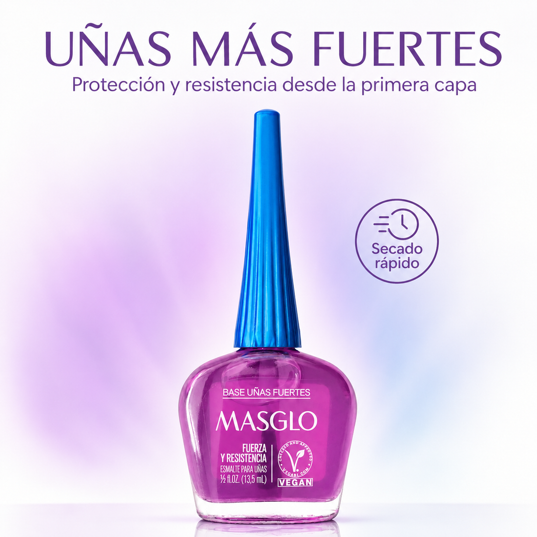 Masglo – Base fortalecedora para uñas frágiles 13,5 ml