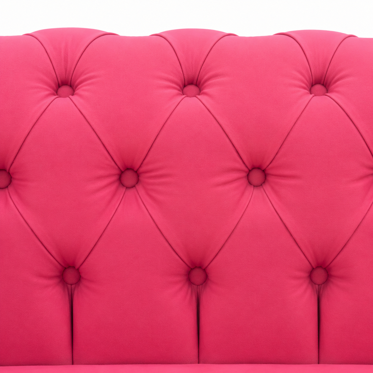 VAVCI – Sofá Chesterfield Rosa de Piel Sintética 2,20 m