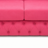 VAVCI – Sofá Chesterfield Rosa de Piel Sintética 2,20 m