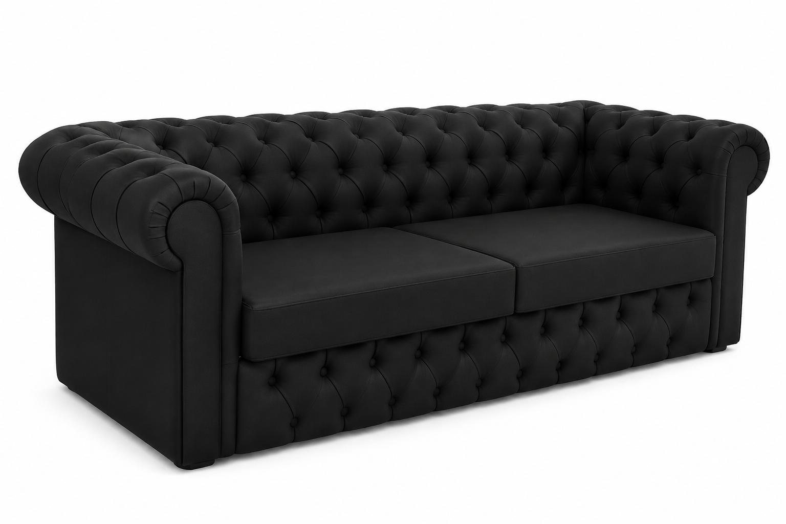 VAVCI – Sofá Chesterfield Rosa de Piel Sintética 2,20 m