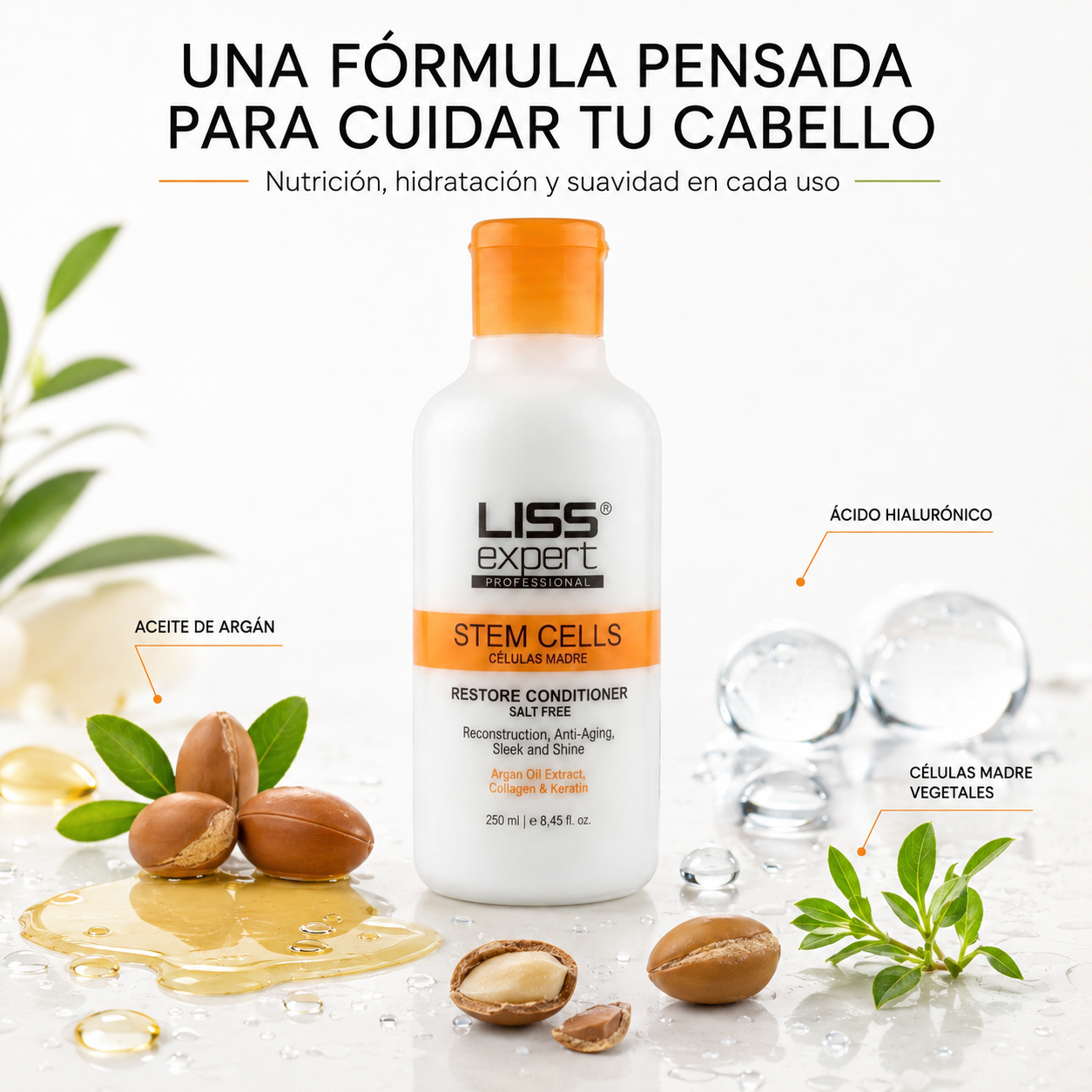 Liss Expert – Acondicionador sin sal hidratante y antifrizz 250 ml