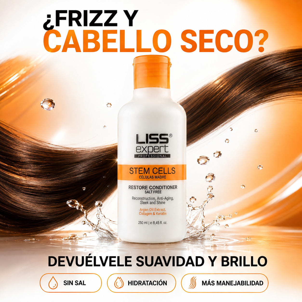 Liss Expert – Acondicionador sin sal hidratante y antifrizz 250 ml