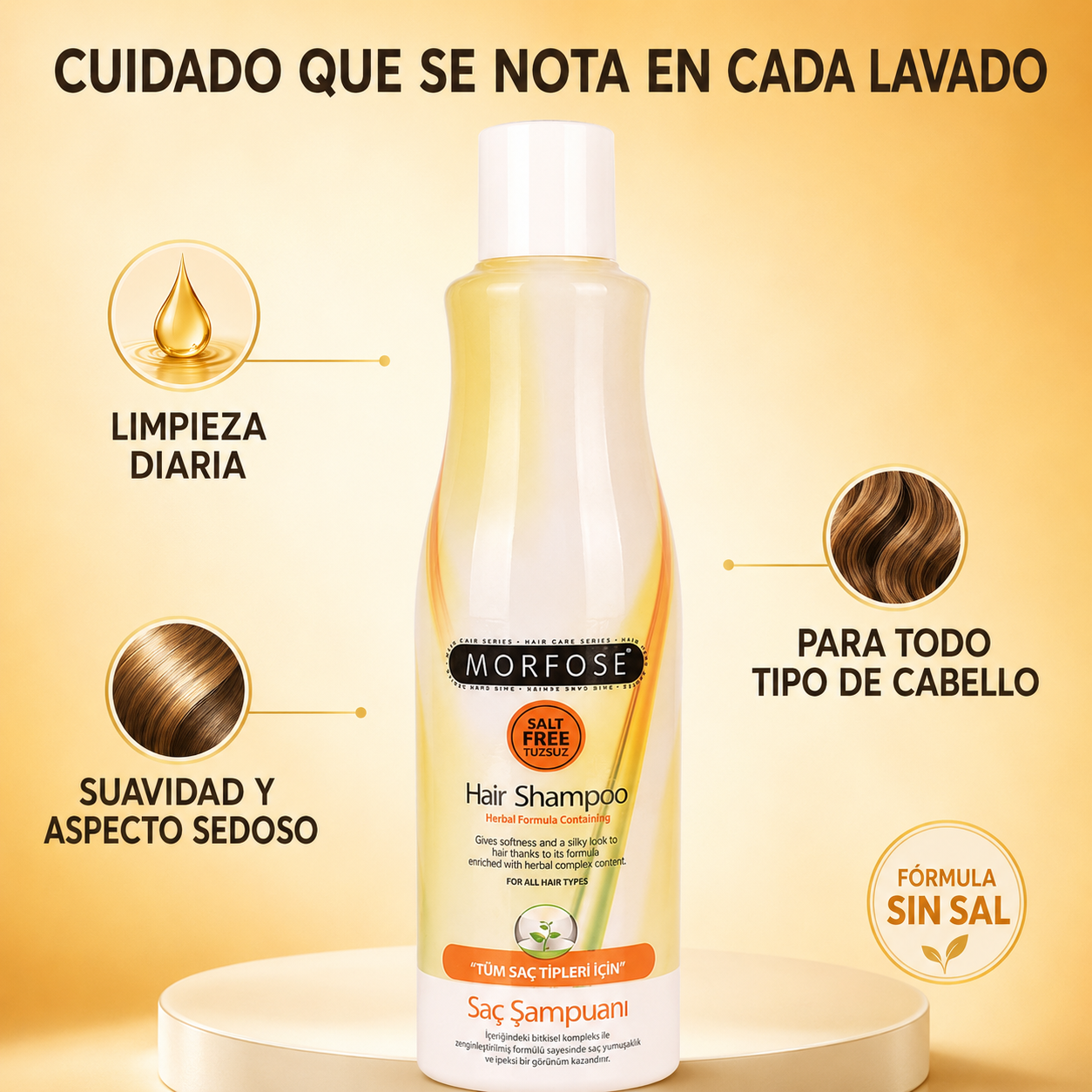 Morfose – Champú sin sal para todo tipo de cabello 500m