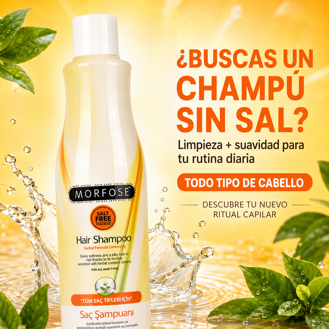 Morfose – Champú sin sal para todo tipo de cabello 500m