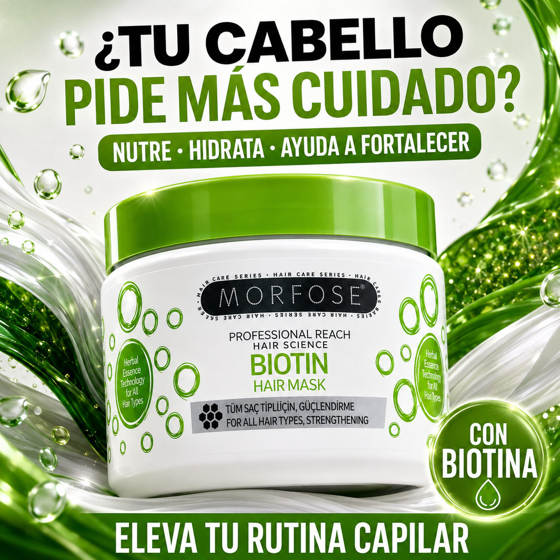 Morfose – Mascarilla para Fortalecer el Cabello con Biotina 500 ml