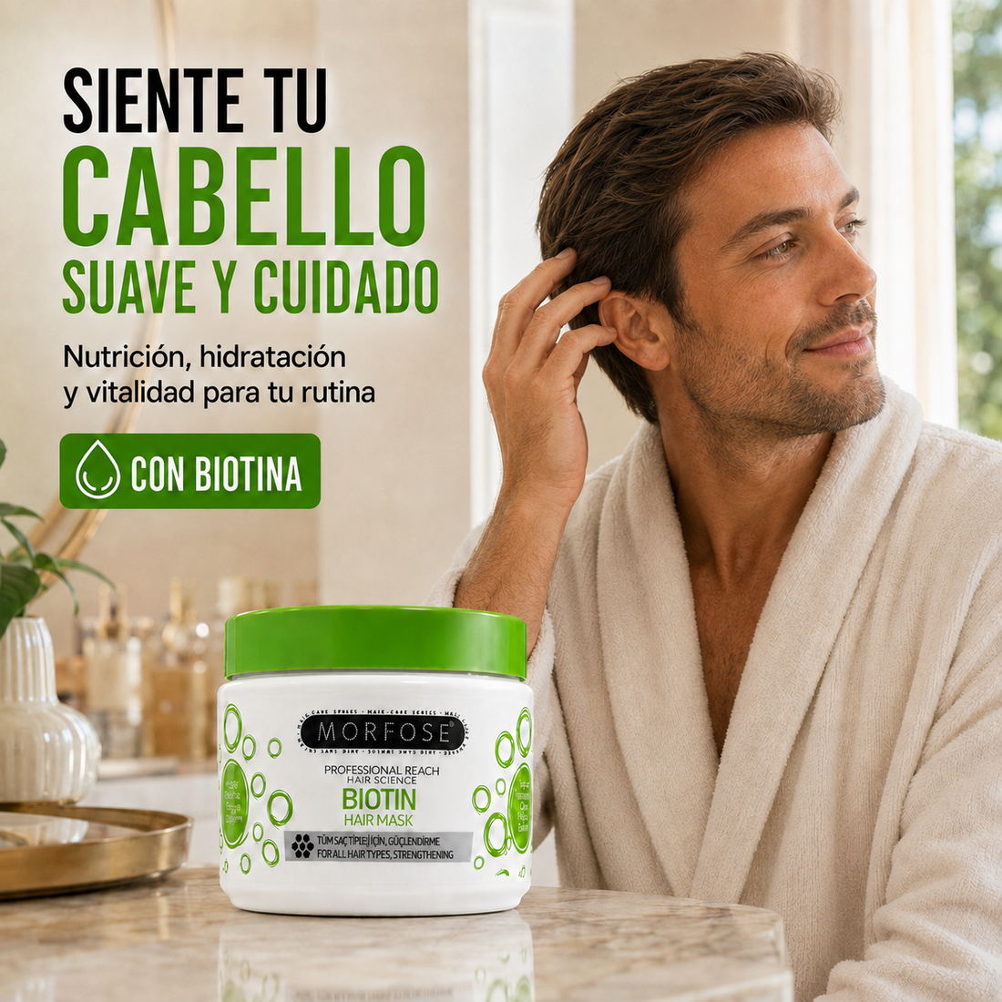 Morfose – Mascarilla para Fortalecer el Cabello con Biotina 500 ml
