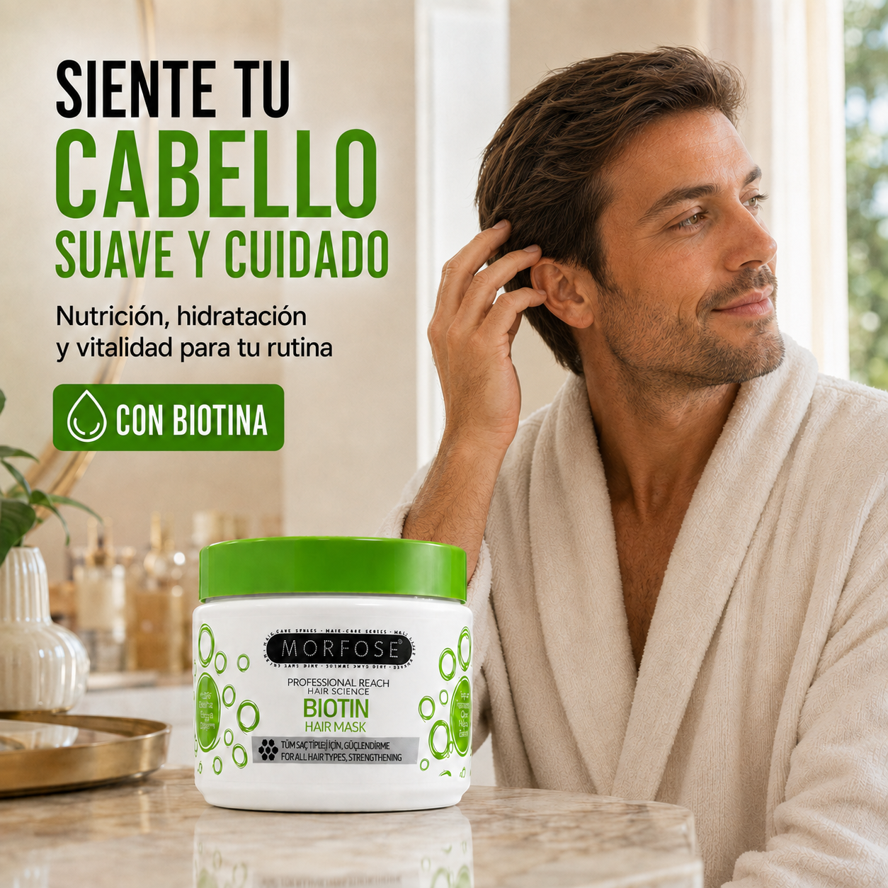 Morfose – Mascarilla para Fortalecer el Cabello con Biotina 500 ml