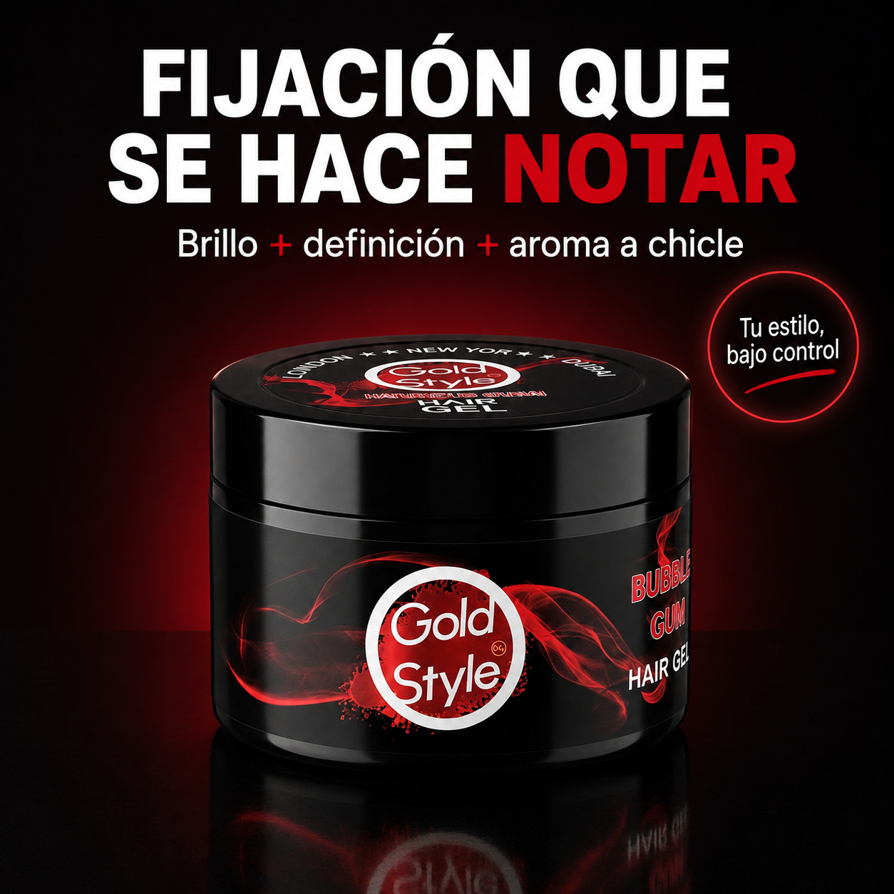 Gold Style – Gel Fijador para el Cabello de Fijación Fuerte 450 ml