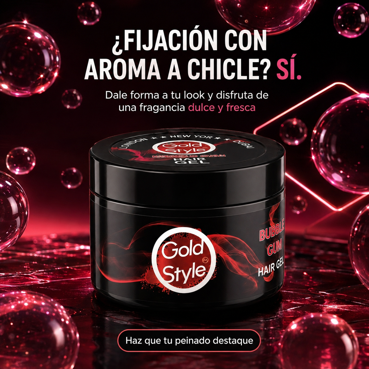 Gold Style – Gel Fijador para el Cabello de Fijación Fuerte 450 ml