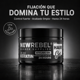 New Rebel – Gel fijador para cabello de fijación fuerte 450 ml