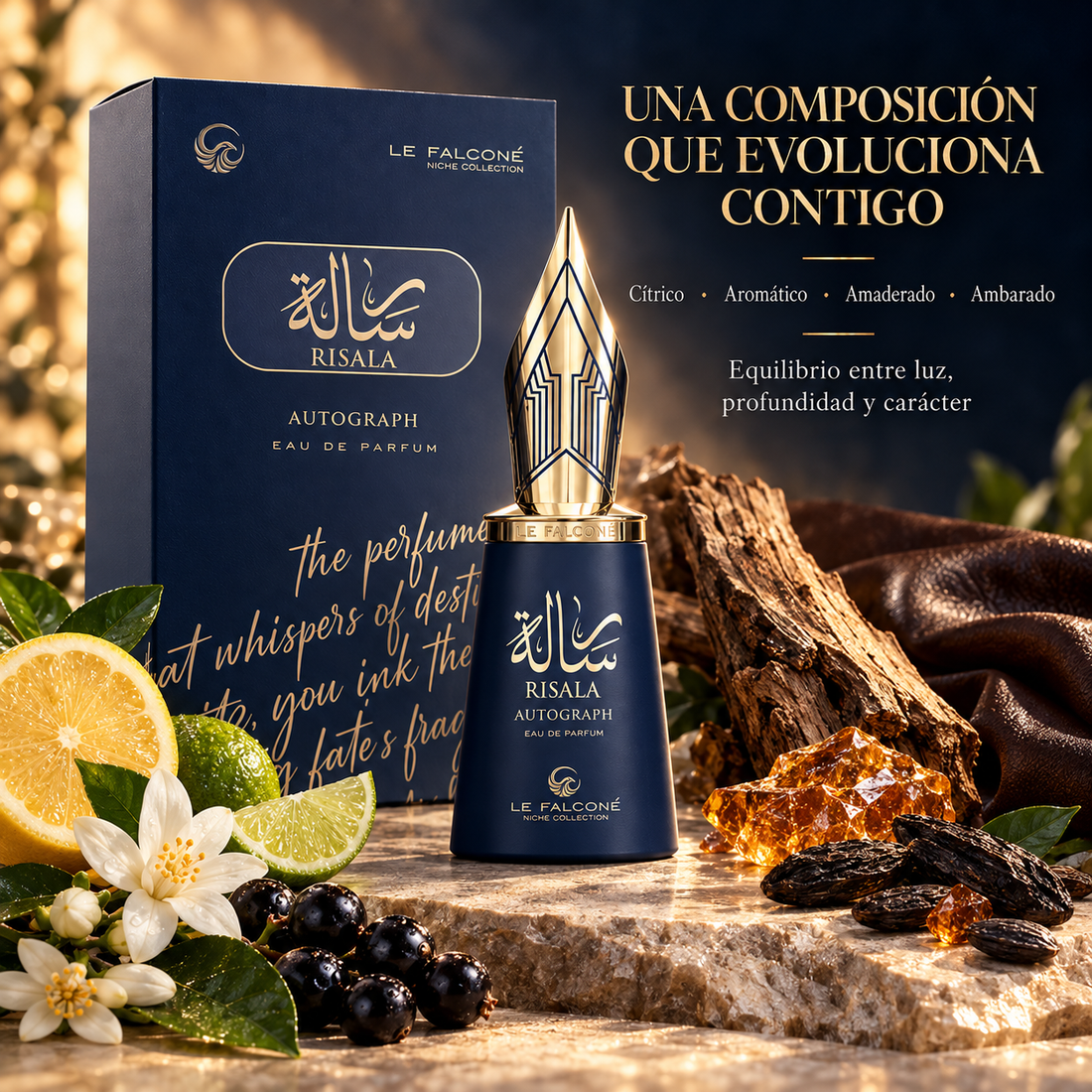 Le Falconé Perfumes – Perfume Amaderado Aromático Unisex Risala Autograph 100 ml