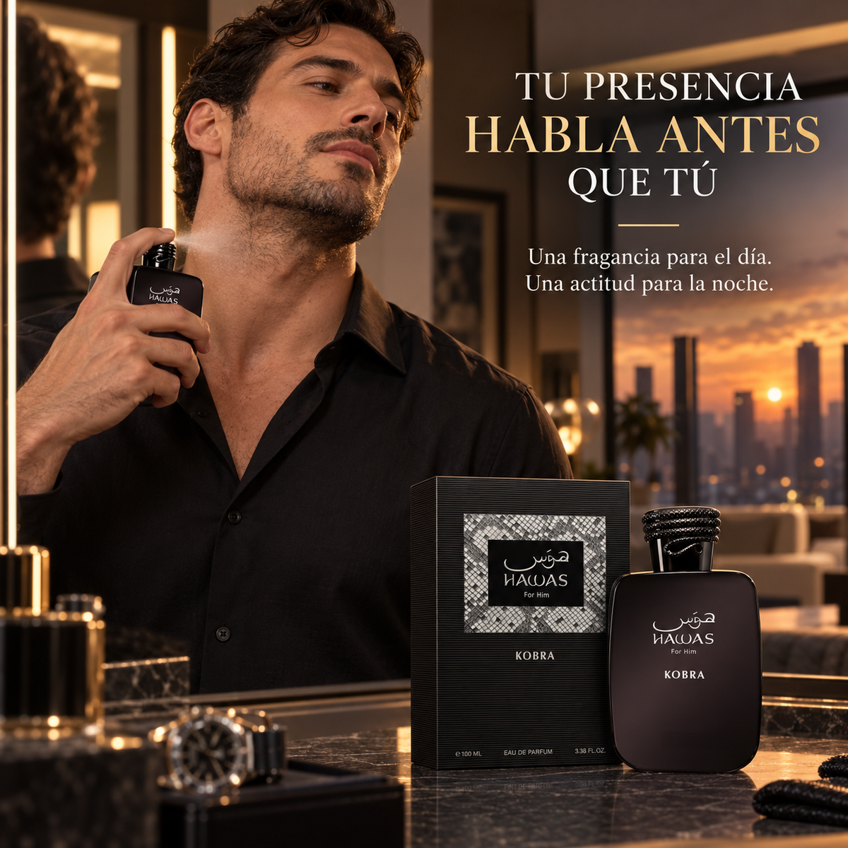 Rasasi – Perfume Árabe para Hombre Hawas Kobra Eau de Parfum 100 ml