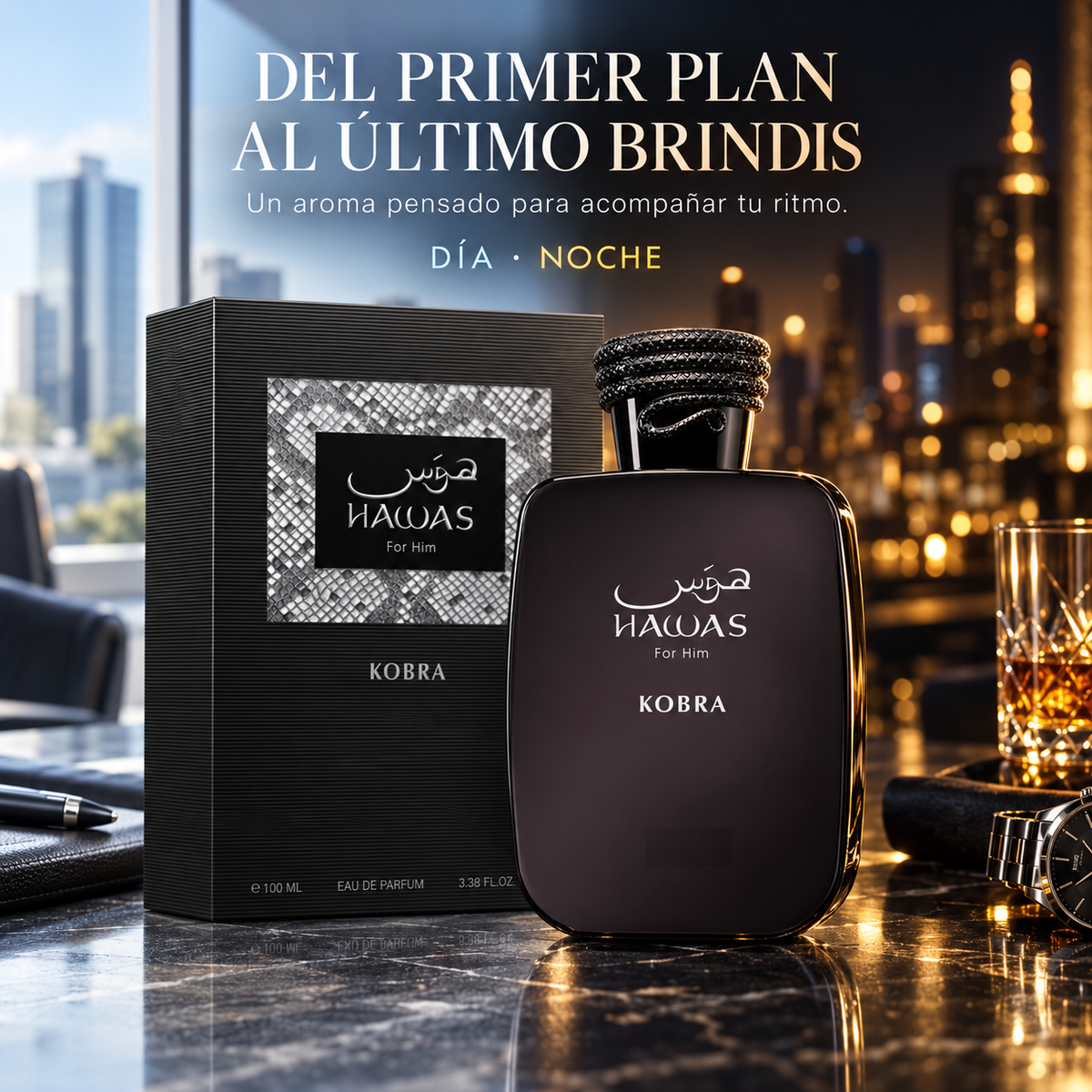 Rasasi – Perfume Árabe para Hombre Hawas Kobra Eau de Parfum 100 ml