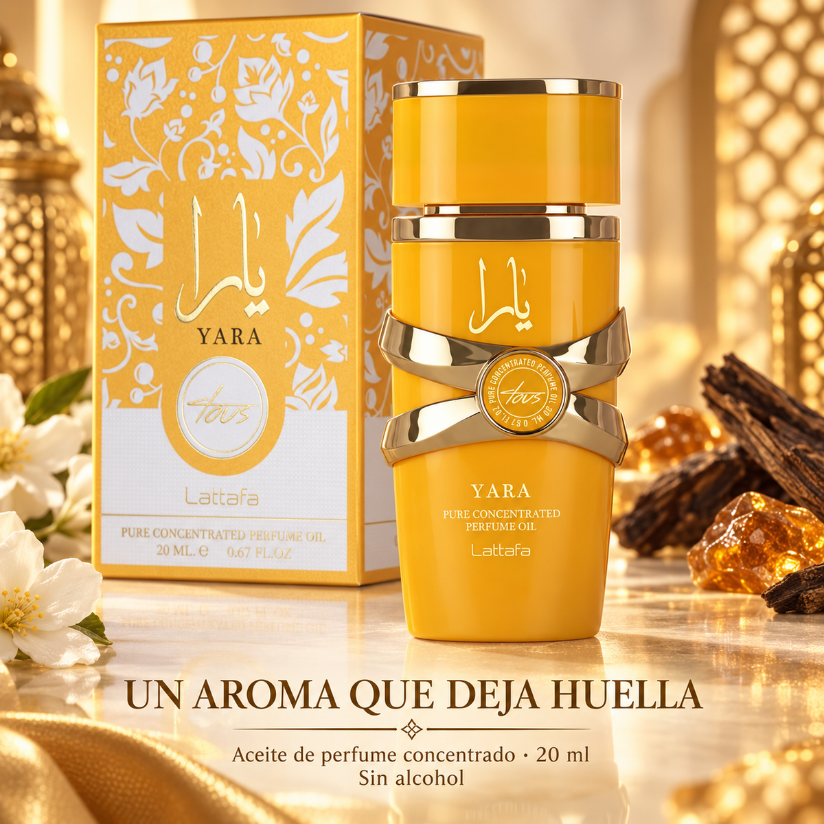 Lattafa – Aceite de Perfume Concentrado Yara de Larga Duración 20 ml