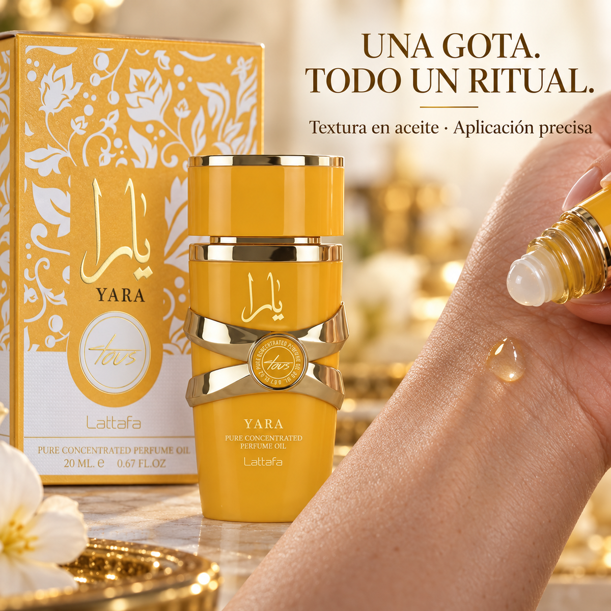Lattafa – Aceite de Perfume Concentrado Yara de Larga Duración 20 ml