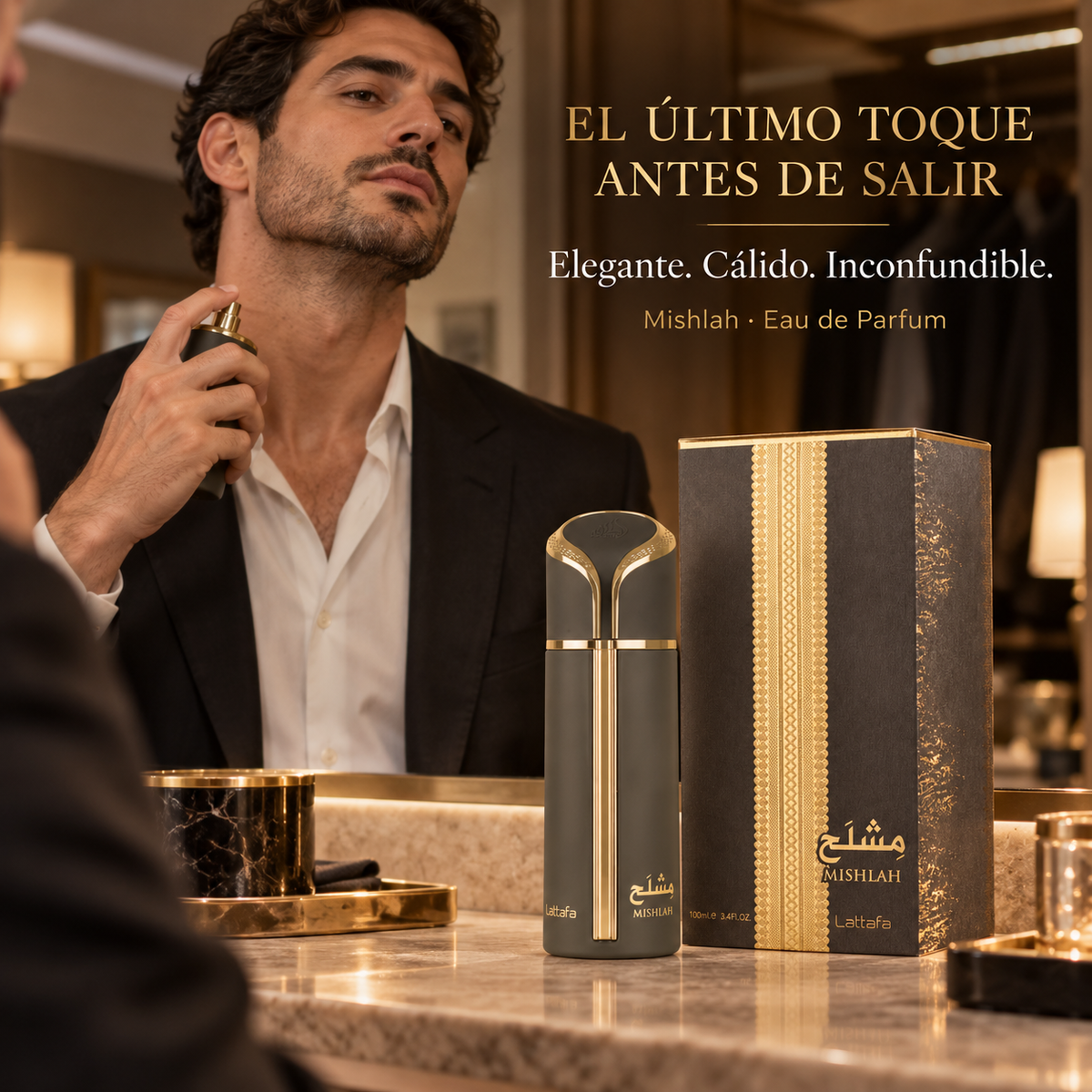 Lattafa – Perfume Unisex Amaderado Especiado Mishlah 100 ml
