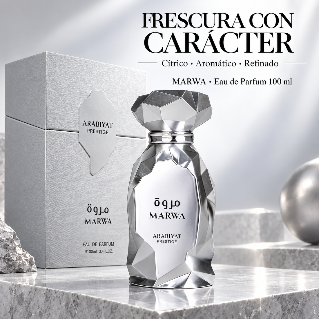 Arabiyat Prestige – Perfume Árabe para Hombre Marwa Fresco y Cítrico 100 ml