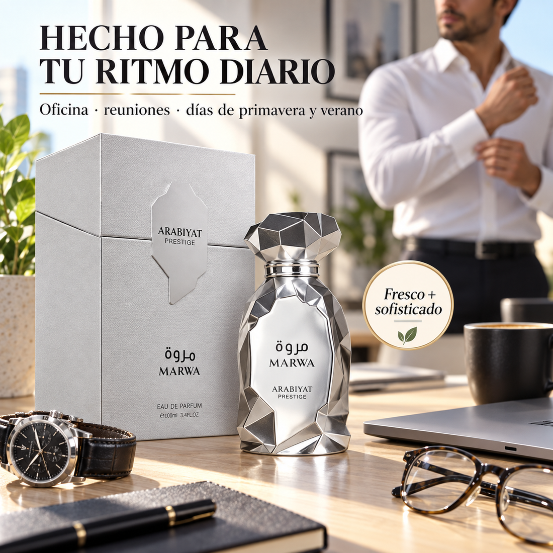 Arabiyat Prestige – Perfume Árabe para Hombre Marwa Fresco y Cítrico 100 ml